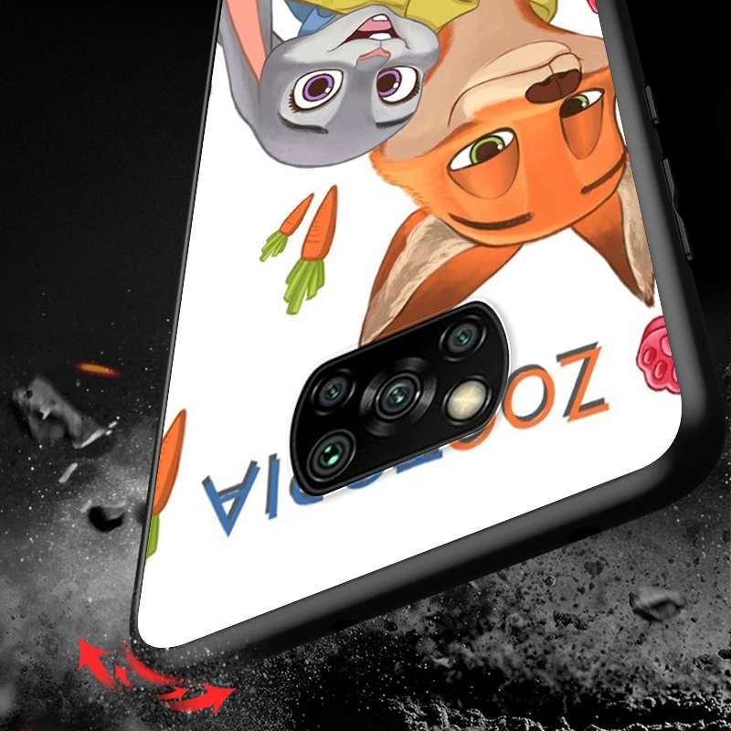 

Zootropolis Disney for Xiaomi Poco X3 NFC X2 M3 M2 F2 F3 Pro C3 F1 A2 Lite Mix3 Play Silicone Soft Black Phone Case