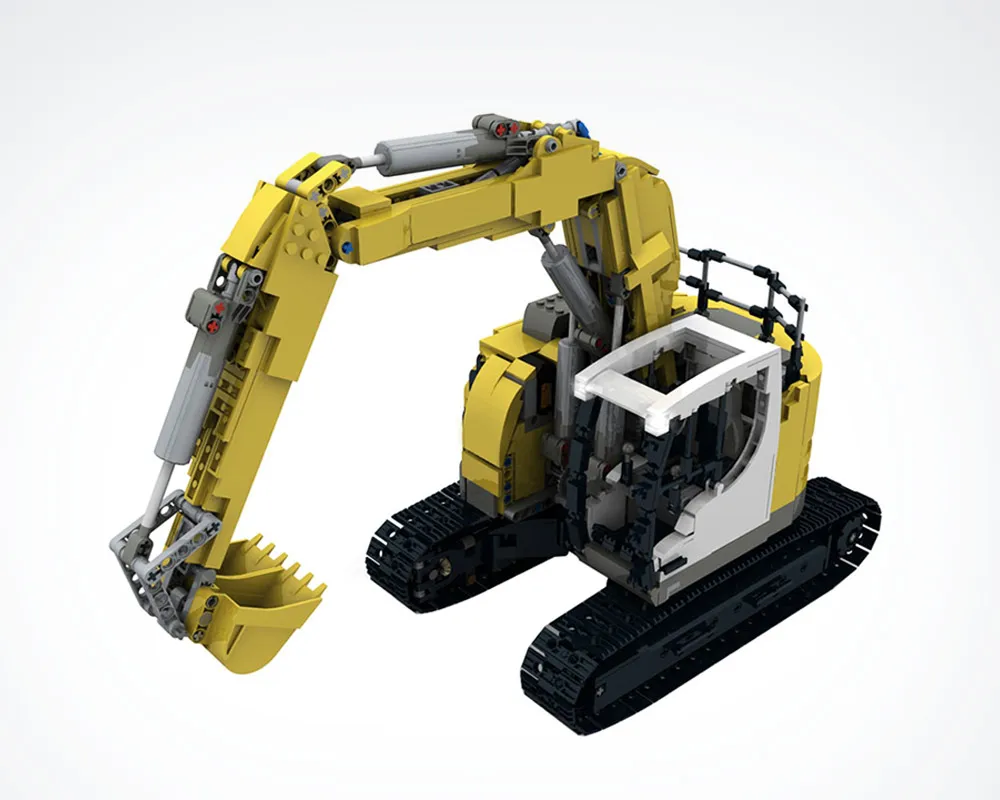 Технология moc 10394 строительный блок Радиоуправляемый экскаватор колесный Liebherr