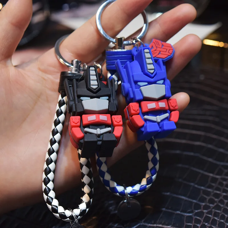 Брелок для ключей с мультяшными трансформерами autobot брелок роботом куклой Optimus