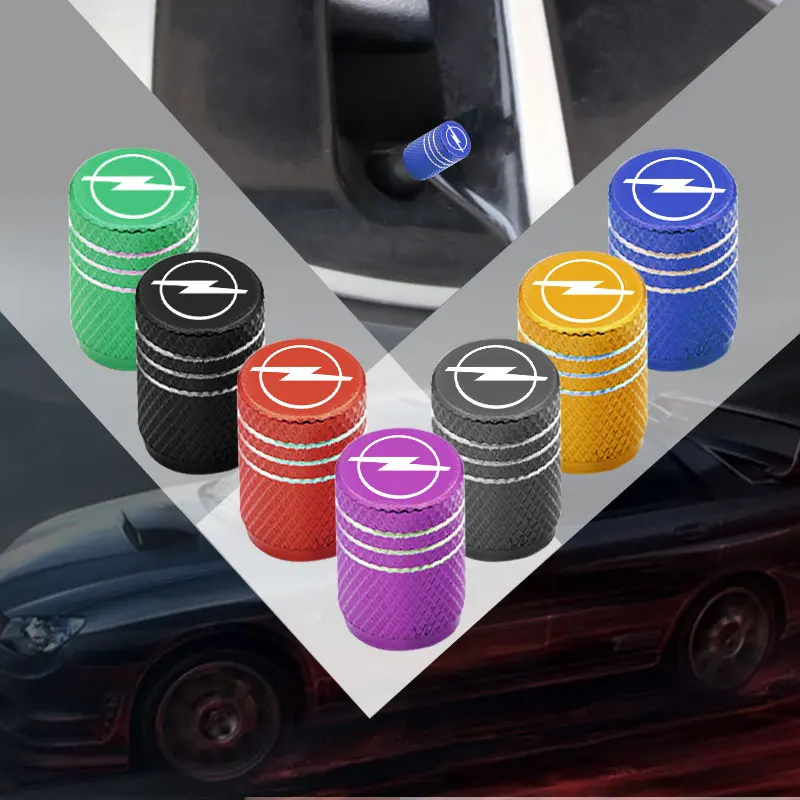 

4pcs Car Wheel Tire Valves Tyre Air Caps Car Badge for SsangYong Chevrolet Kia Renault Skoda Abarth Alfa Citroen Opel