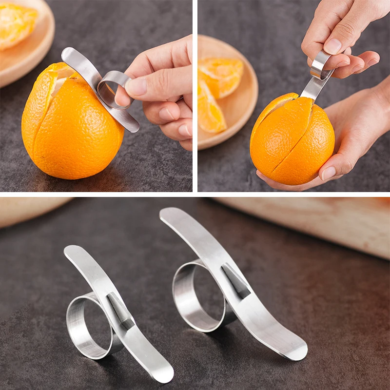 Orange Citrus Peelers Set of 2 Easy Slicer Cutter Peeler Remover Kitchen Accessories Cooking Tool Gadget|Овощечистки и ножи для