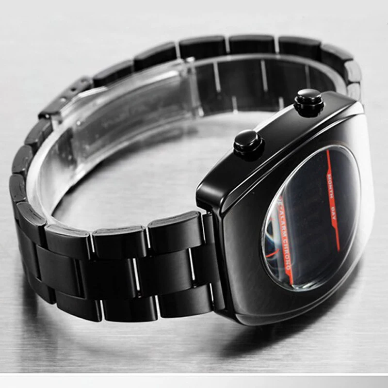 Мужские спортивные часы с цифровым дисплеем водонепроницаемые светодиодные