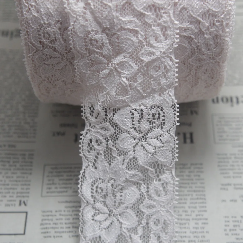 Акция рулон 207 ярдов ширина 60 мм светло-розовая эластичная кружевная отделка