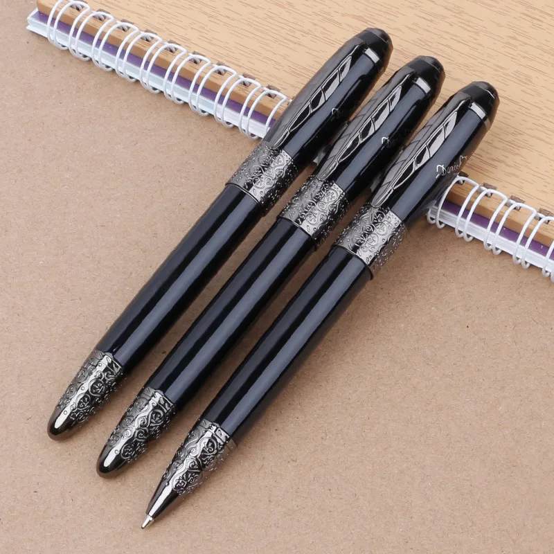 

Limited edition MB Fountain Pens Metal Black Ballpoint Rollerball Pens for Writing Gel Ink No Box Boligrafos