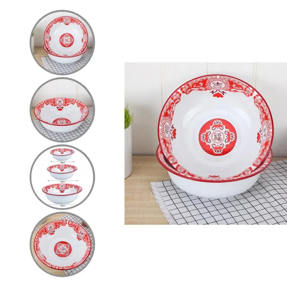 

Vintage Food Plate Practical Anti-deform Thick Large Capacity Food Plate Soup Basin Food Basin