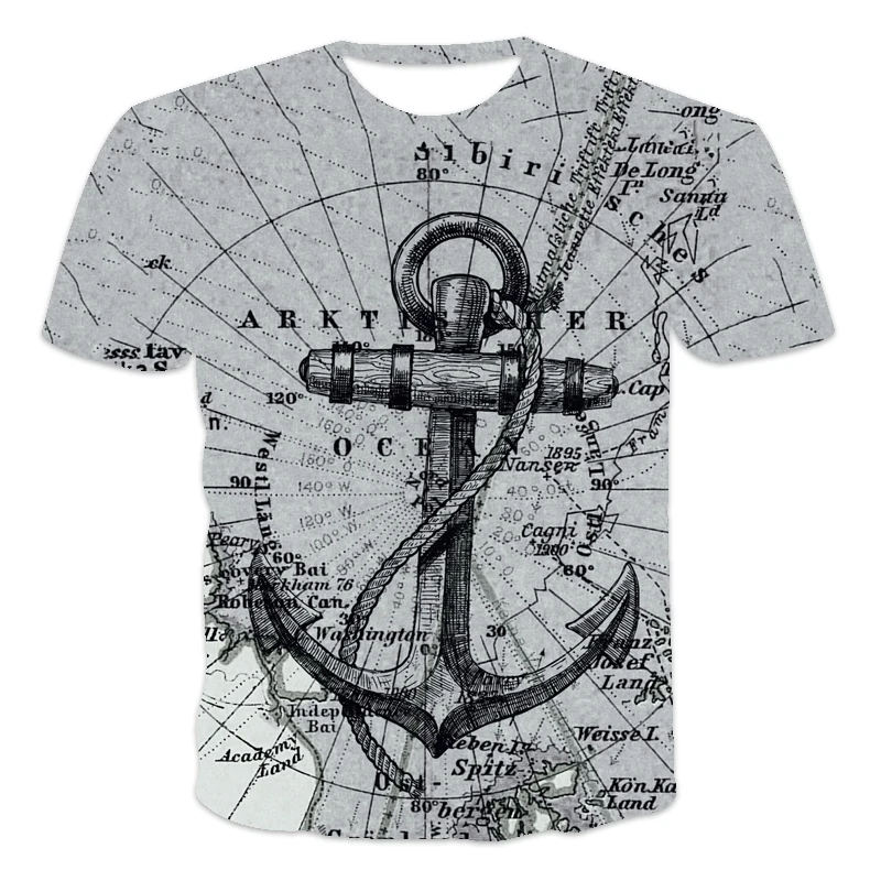 Футболка мужская с Мозаичным принтом Повседневная Свободная рубашка коротким