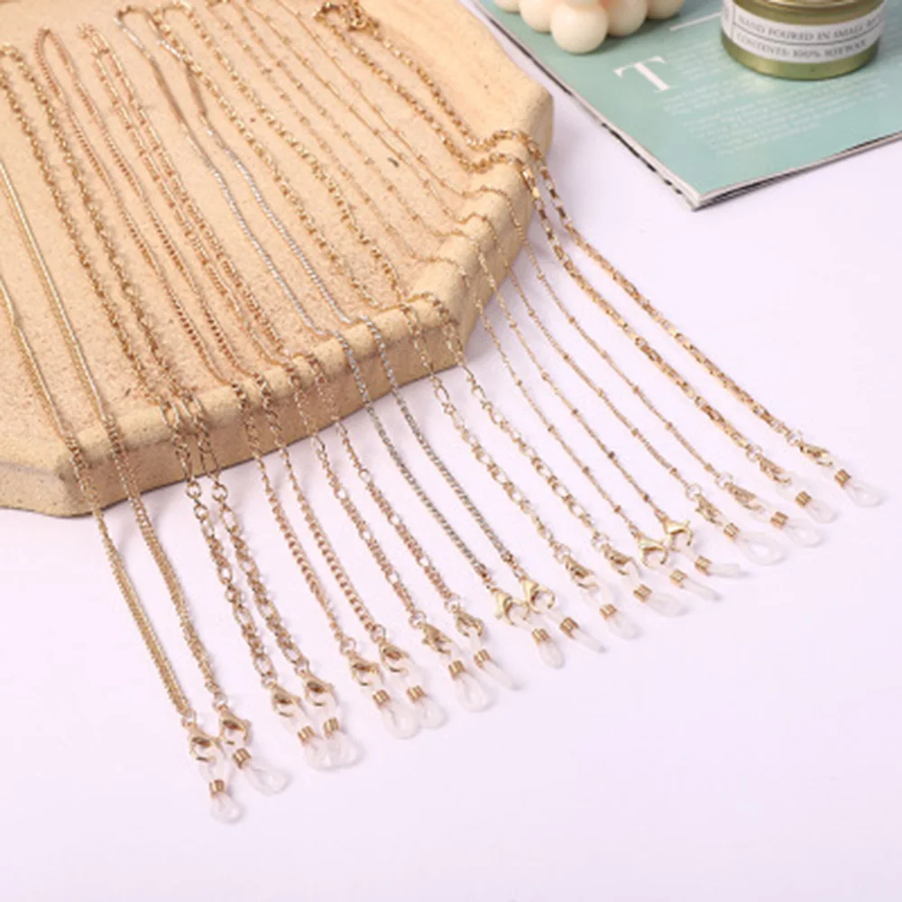 

Unisex Metal Sunglasses Chain Anti-drop Holder Cord Lanyard Necklace Glasses Chain Eyewear Cord Holder Neck Strap Rope Wholesale