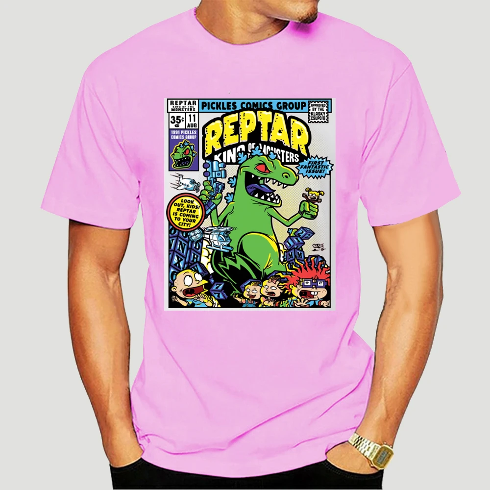 Мужская футболка с принтом хлопковая Футболка REPTAR круглым вырезом и коротким