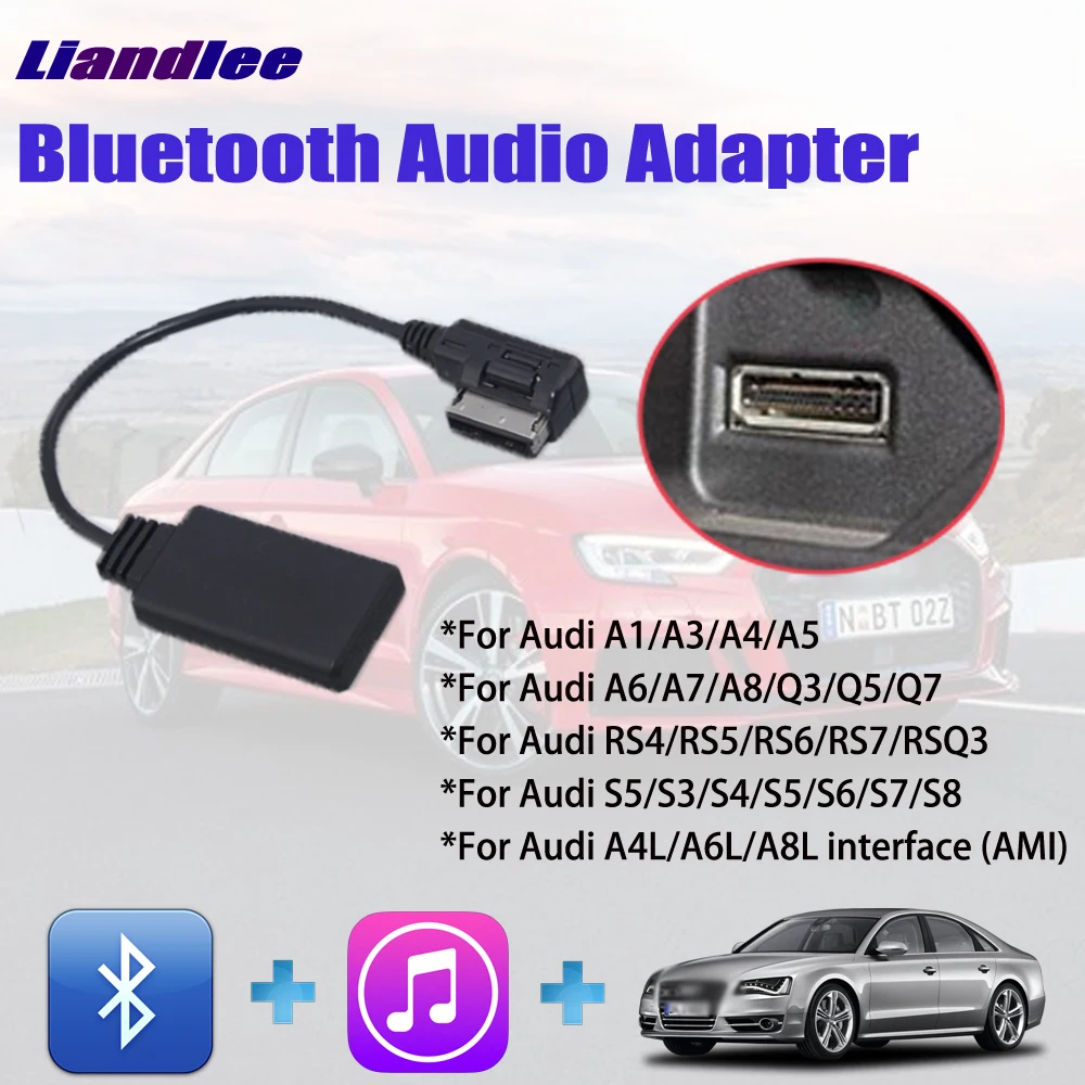 

Liandlee DIY Car BT Adapter For Audi A1/A3/A4/A5/A6/A7/A8 AMI MMI USB Interface Bluetooth Audio Decoder 3G/4G/5G Wireless Cable
