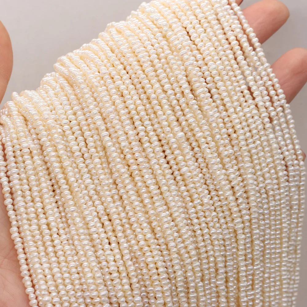 

Natural Pearl Beads Potato Shape White Freshwater Pearl Beading Charms Accessories for Jewelry Making Necklace Bracelet 2-2.5mm