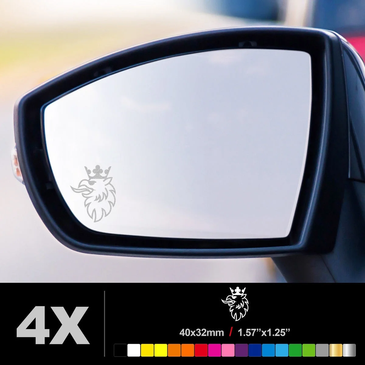 Для (4 шт.) SAAB SCANIA зеркальные наклейки с гравировкой стекла | Автомобили и