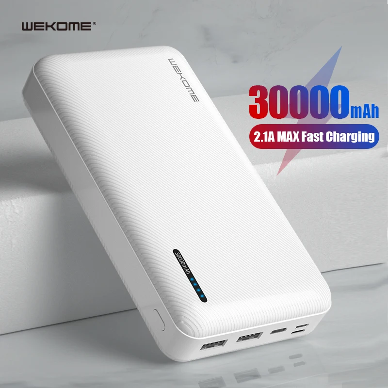 WK 30000mAh Power Bank USB C Quick Charge 30000 mAh Powerbank For Xiaomi Mi iPhone Portable External Battery Charger Poverbank