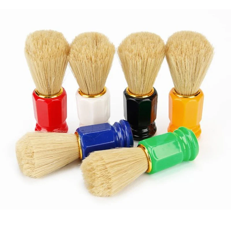 

6 шт./компл. щетка для бритья бороды для очистки Пластиковой ручки, безопасная бритва для парикмахерской