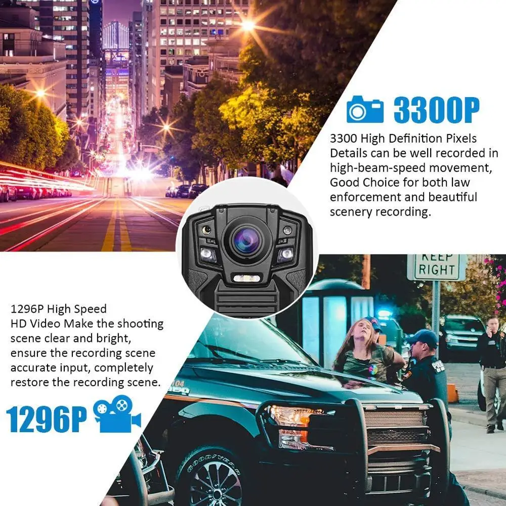 BOBLOV HD66-02 1290P нательная камера полицейская охранная ИК инфракрасная линза носимая