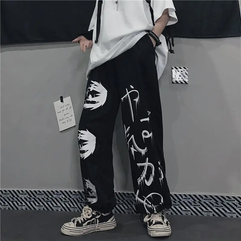 

Men's Causal Pants 2021 Black Hip Hop Male Joggers Trousers Fashion Streetwear Pants japanese streetwear pants harajuku fashion