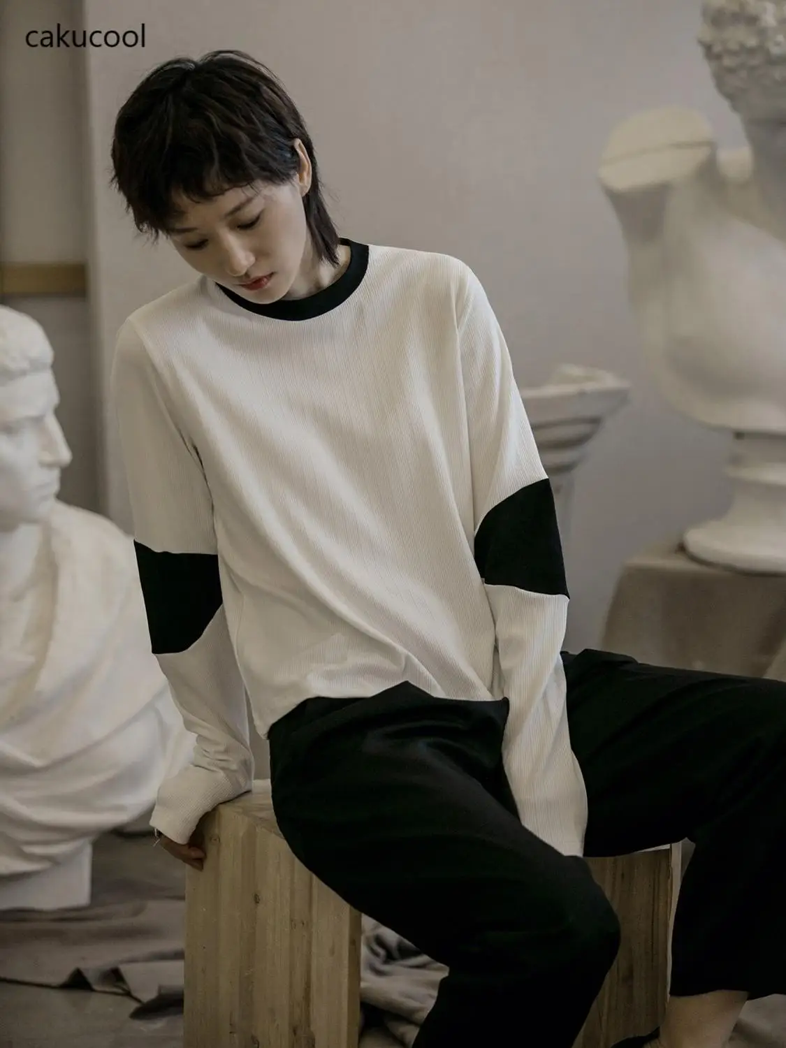 Cakucool 2019 Осенняя простая дизайнерская Повседневная Удобная женская футболка с