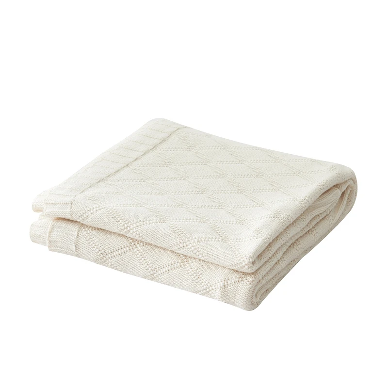 

Bubble Kiss Autumn Cotton Hemp Tapestry Pure Color Diamond Pattern Small Sleeping Blanket Modern Home Lunch Break Blanket 2020
