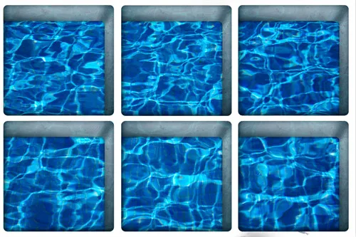 6 шт 13x13cm воды тень узор 3D противоскользящие Водонепроницаемый ванной стены