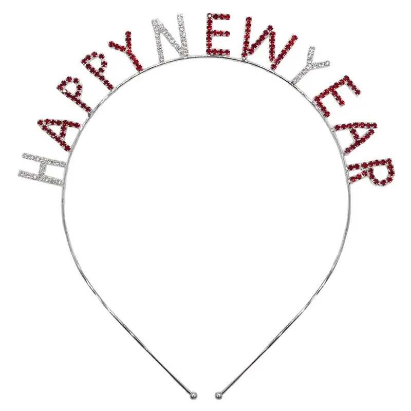 Повязка на голову с надписью Happy New Year декоративные вечерние обручи для волос