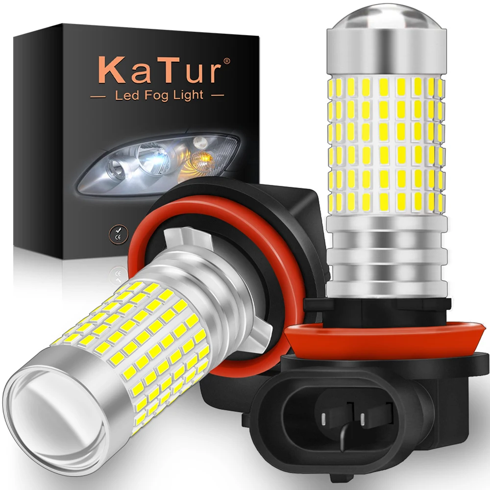 2x Auto H11 светодиодные противотуманные фары H16 PSX24W H10 H8 H9 9005 9006 144 SMD светодиодный ные