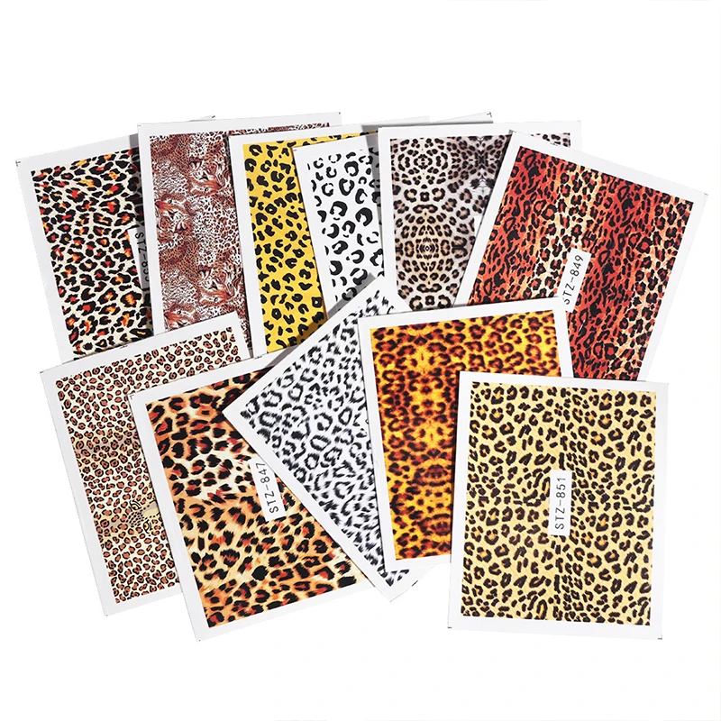 

19Pcs/Set Nail Art Decorative Stickers Leopard Eyes Water Transfer Sticker Decals Nail Accessories