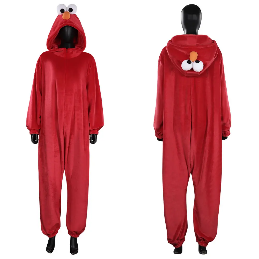 

Elmo Cosplay Costume Jumpsuit Sleepwear Pajams Halloween Carnival Suit Gifts
