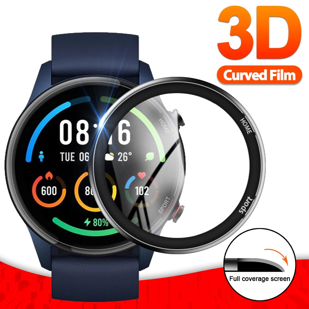 

New 3D Soft Fibre Glass Protective Film Cover For XiaoMi Watch Color Sports Full Screen Protector Case for Mi Watch Color Sports