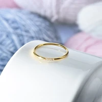 stainless steel ring for woman big brand not change color 3 crystal 18k male thin ring female