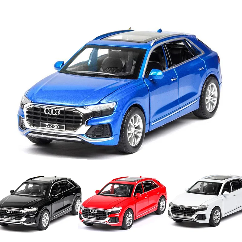 

1/32 High Simulation Diecast Model Car Q8 SUV Off-road Metal Light Sound Alloy Toys For Kids Vehicles Gifts For Children V151