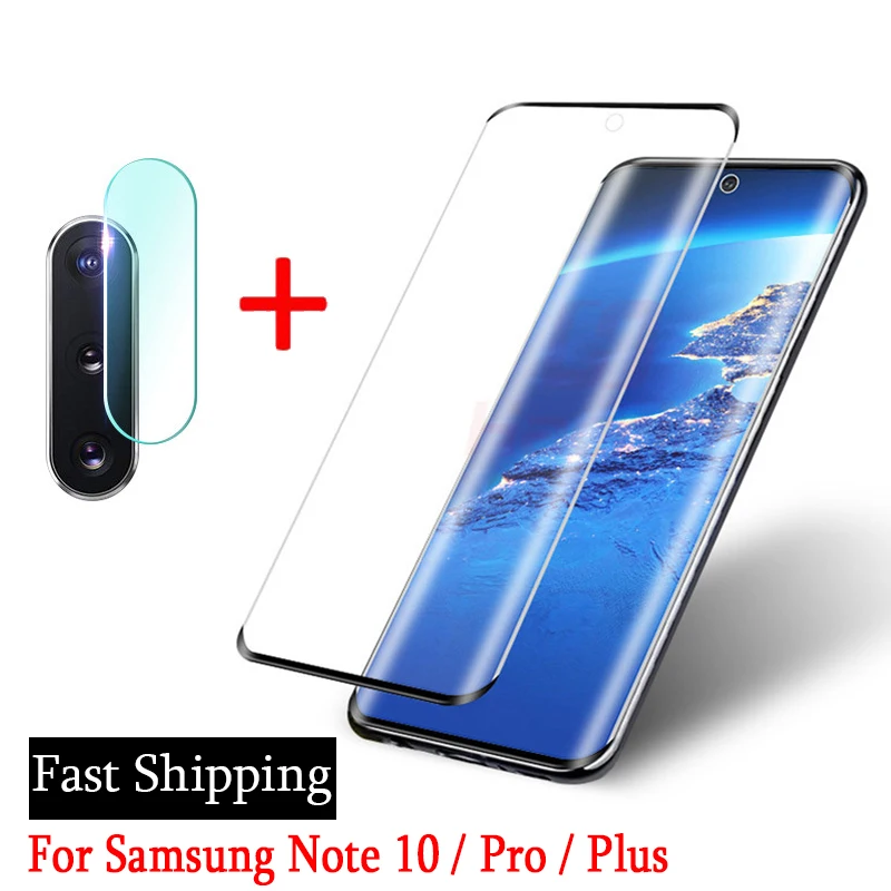 2 в 1 Камера закаленное Стекло для samsung Galaxy Note 10 + 10pro Экран Защитная Примечание Pro