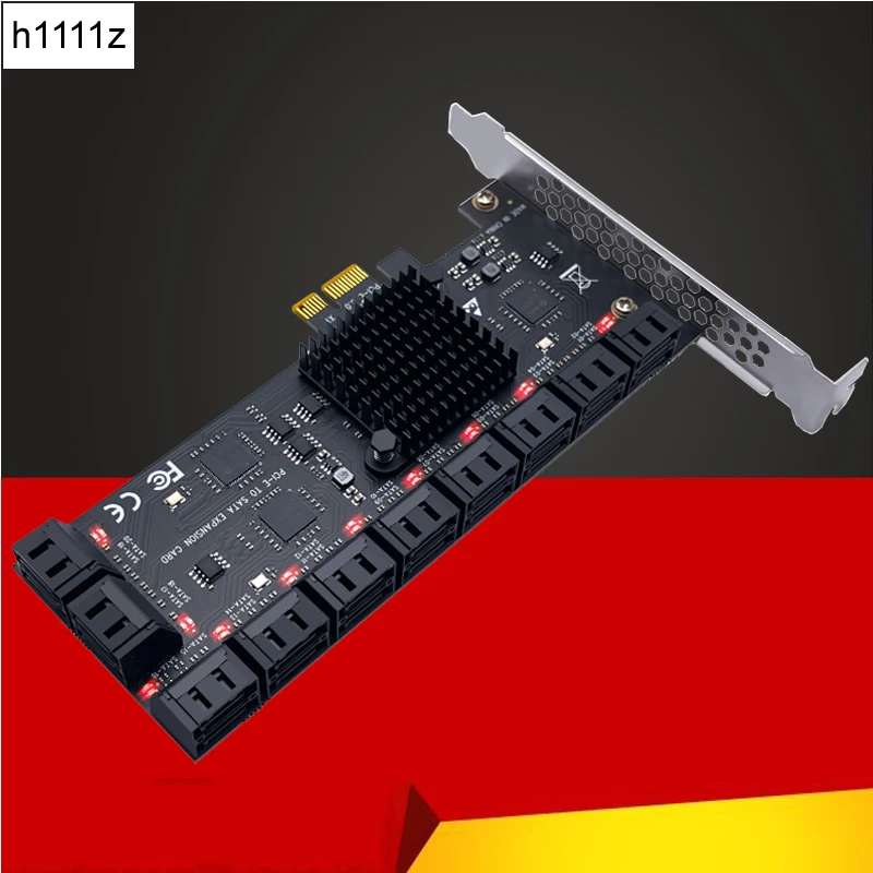 ЧИА Майнинг 20 портов SATA 6 Гбит/с на PCI Express контроллер расширения карты PCIe III