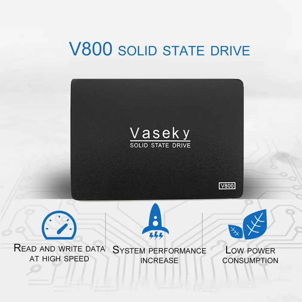 Vaseky V800 120G тонкий корпус ультра тонкий дизайн SSD жесткий диск мини SATA твердотельный накопитель подходит для ноутбука Настольный ПК