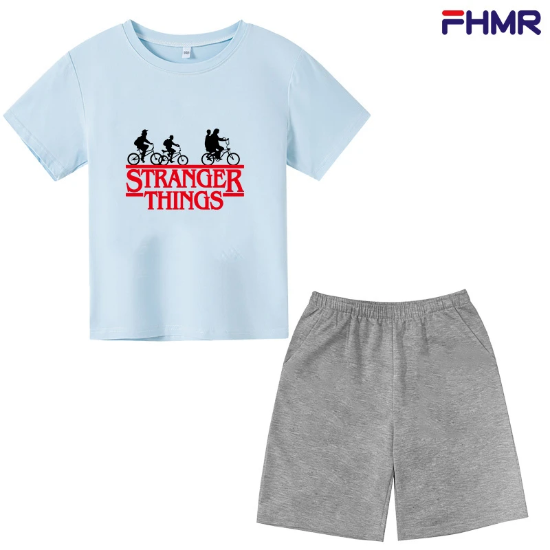

2021 Summer Boy Clothes Suit Children's Clothes Boy Clothes Short-sleeved T-shirt + Shorts 2-piece Suit Children's Suit