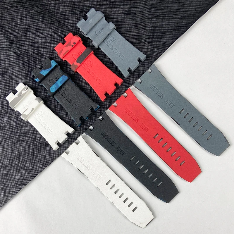 28mm 30mm AP Silicone Watch Belt Rubber Watchband Sports Camouflage Band Men Bracelets for Audemars And Piguet Strap Pin Buckle