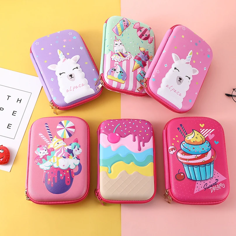 

Unicorn Pencil Case Kawaii Pencil Box Large Stationery 3D Pen Case For Kids Office Trousse Scolaire Cute School Pencil Cases