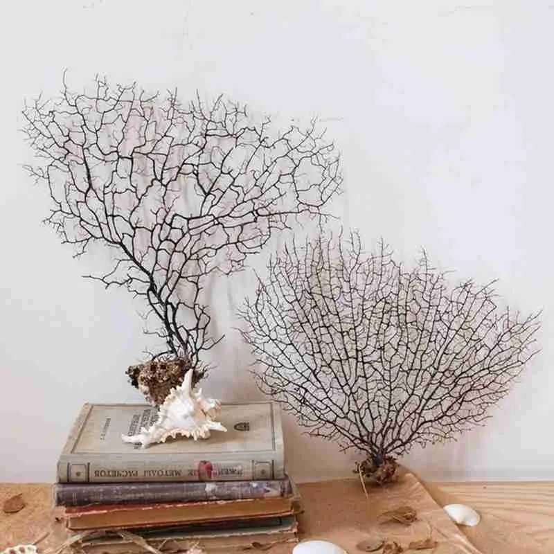 15-25cm Natural Sea Red Willow Brown Iron Tree Coral Branch Home Fish Tank Aquarium Landscape Crafts Decoration Plants Snail | Дом и сад