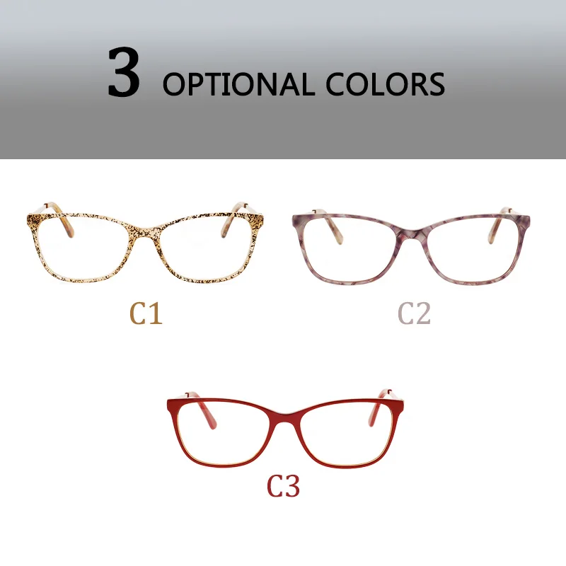

REAL Fashion Acetate Women Glasses Frame Leopard Grain Transparent Eyeglasses Prescription Optical Myopia Frame Eyewear