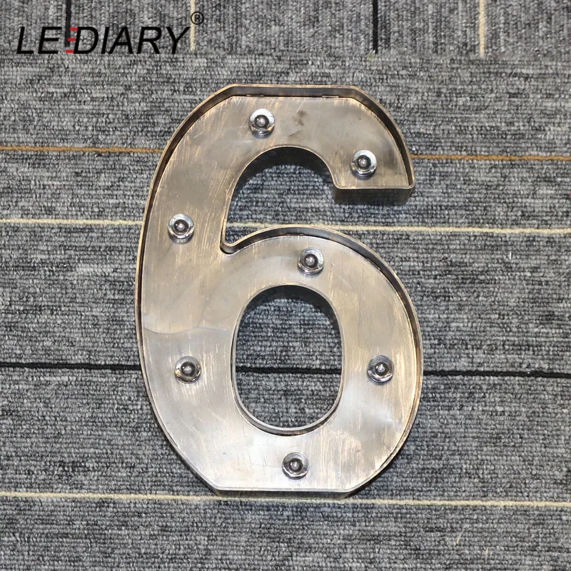 LEDIARY LED номер ночной Светильник 0-9 промышленный Стиль цифровой прибор ночного