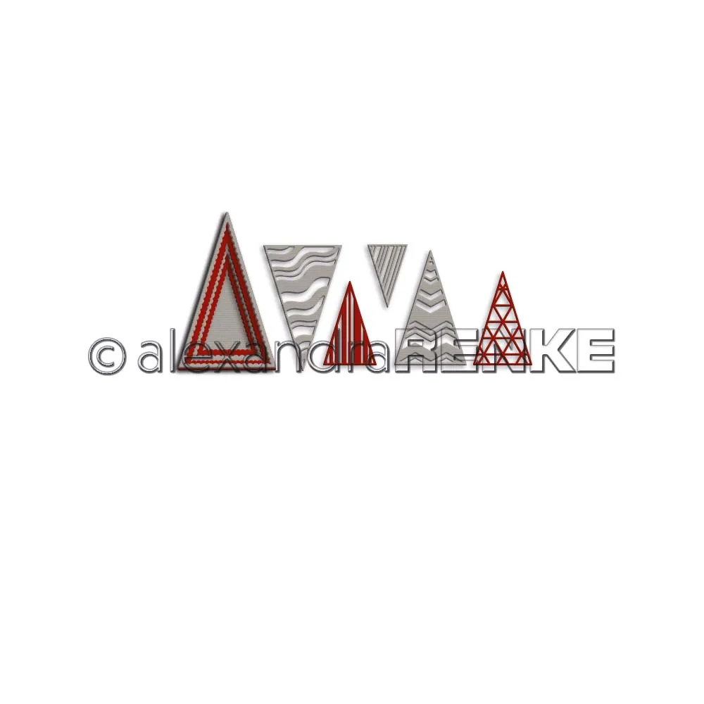 

2021 New Arrival Craft Metal Cutting Dies Mold Nested triangle Scrapbook Cut Die Paper Craft Knife Mould Blade Punch Stencils