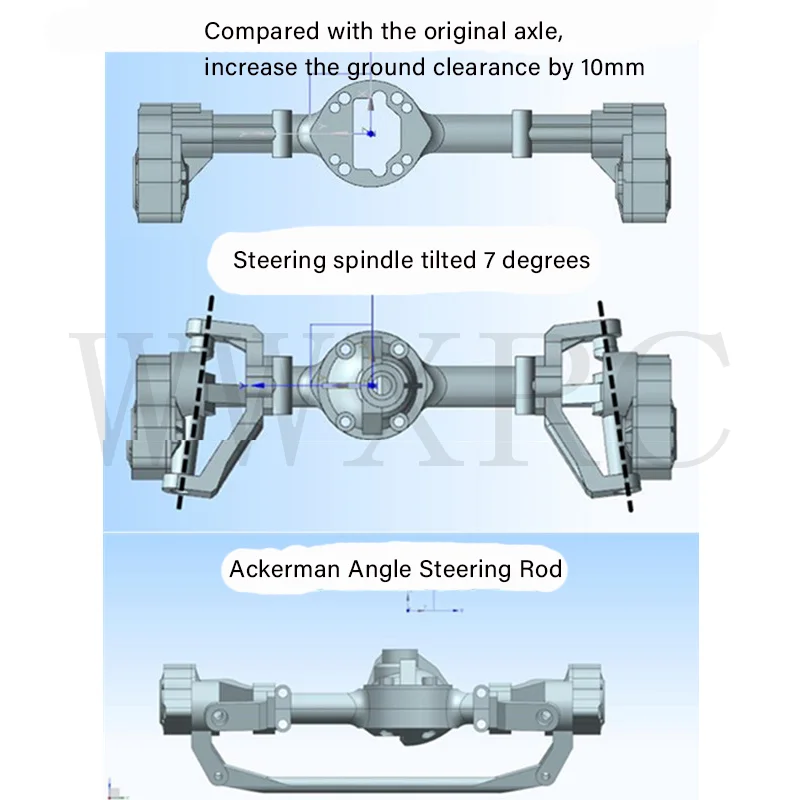 Аксессуары для сборки передней и задней портальной оси модернизация 1/16 WPL B1 B14 B24