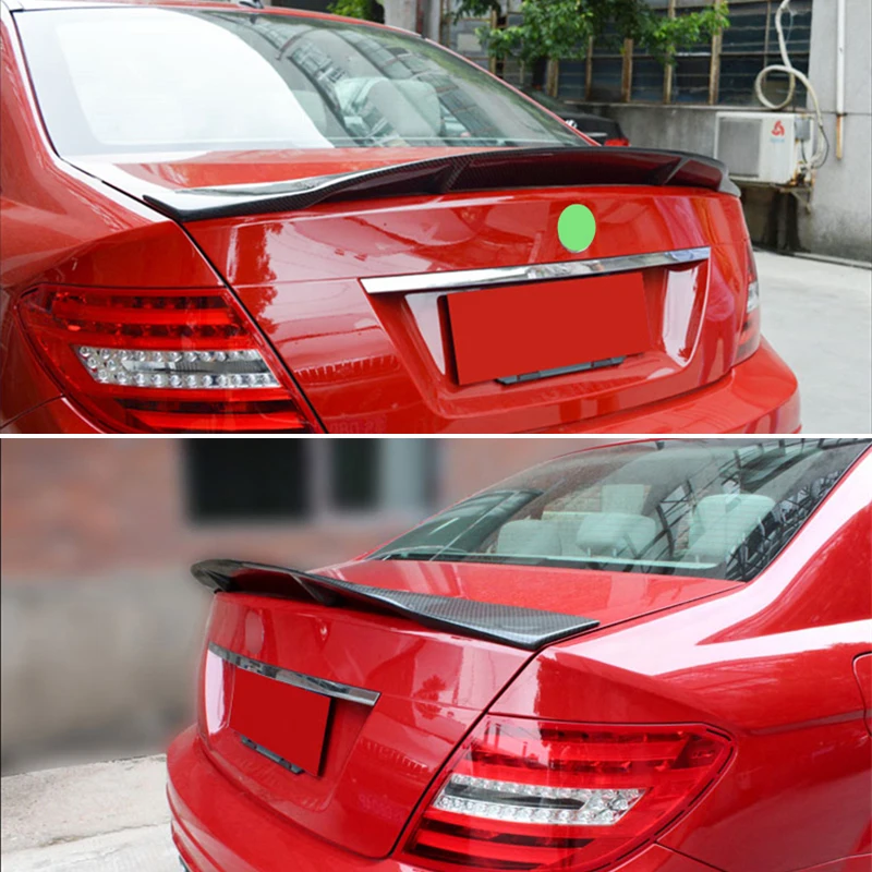 Применение для Benz C Class W204 спойлер 2007-2014 год купе 2-дверный AMG Реальные углеродного