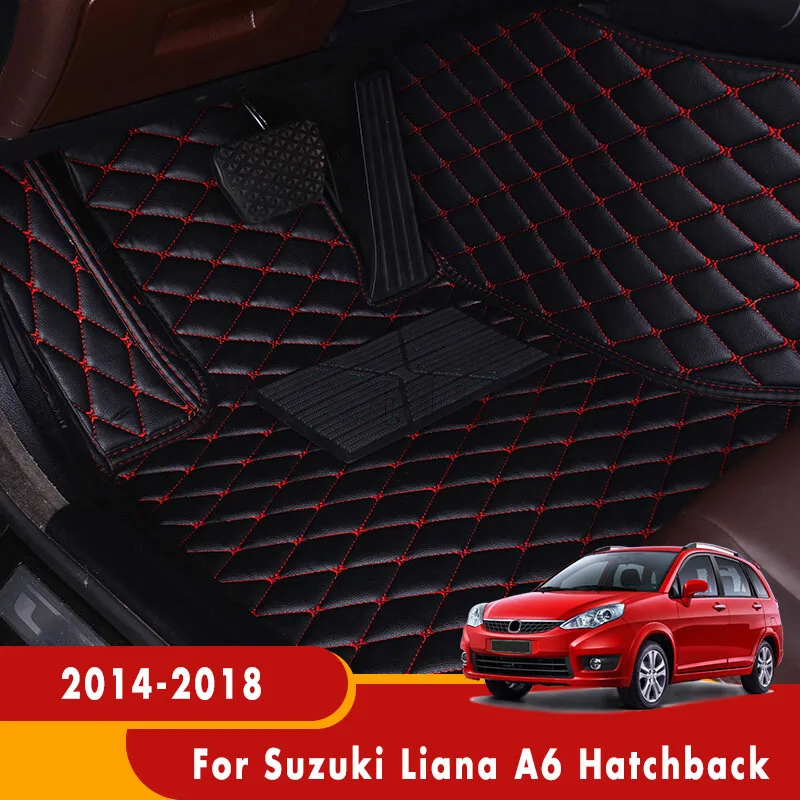 

Индивидуальный ковер для Suzuki Liana A6 Hatchback 2018 2017 2016 2015 2014 кожаные автомобильные коврики, автомобильные аксессуары, педальные ножные накладки, к...