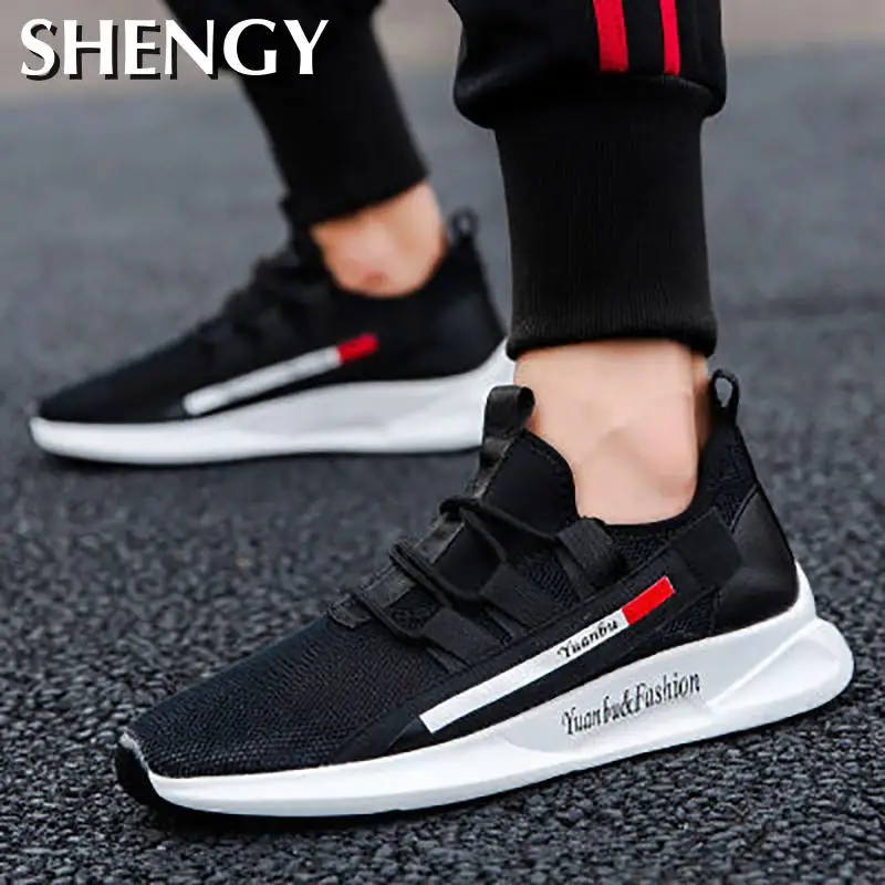 Новинка Модная мужская повседневная обувь Сетчатые дышащие кроссовки