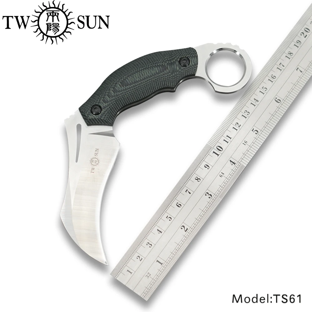 Нож с фиксированным лезвием TWOSUN 14C28N карманный нож для выживания в дикой природе