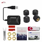USB Android TPMS автомобильный датчик давления в шинах с 4 внешними датчиками 116 psi система мониторинга сигнализации 5 в Беспроводная передача TPMS