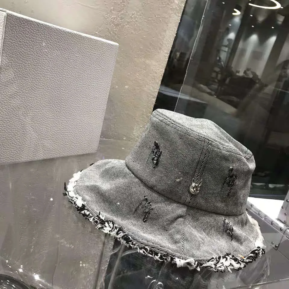 Корейская версия стильных джинсов шляпа в рыбацком стиле с большими полями Ретро