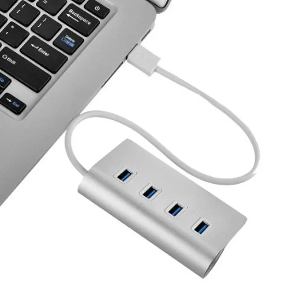 

Aluminum Alloy USB 3.0 HUB With USB Charging Ports Easily Devices With Power Adapter For Laptop Mobile Phone U Disks Card Reader