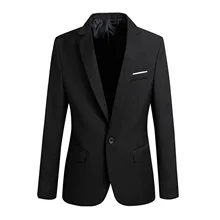 Veste Blazer de bureau pour homme, tenue de mariage, coupe cintrée, à la mode, couleur unie, manteau décontracté, costume d'affaires, 2021, nouveauté  (1)