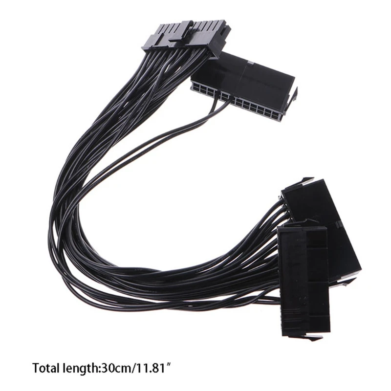 

2021 New 24Pin 20+4Pin 3-Way multiple PSU A TX Power Supply Adapter Cable 18AWG Wire For Synchro Start Motherboard Mining