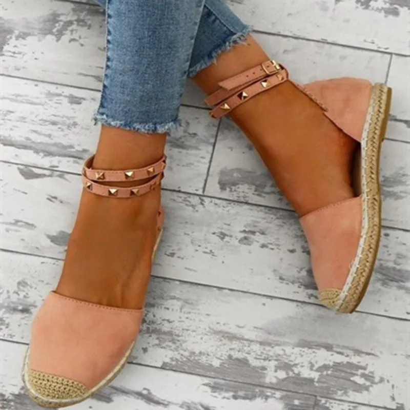 Эспадрильи женские из хлопка с заклепками и бисером ручной работы лоферы на